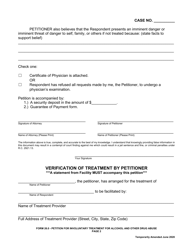 Form 26.0 Petition for Involuntary Treatment for Alcohol and Other Drug Abuse - Ohio, Page 2