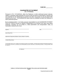 Form 26.0 Petition for Involuntary Treatment for Alcohol and Other Drug Abuse - Ohio, Page 3