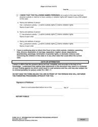 Form 10.01-F Information for Parenting Proceeding Affidavit - Ohio, Page 5