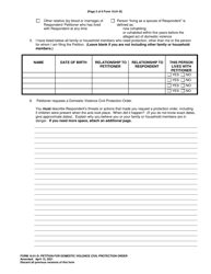 Form 10.01-D Petition for Domestic Violence Civil Protection Order - Ohio, Page 2