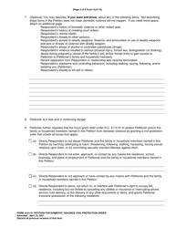 Form 10.01-D Petition for Domestic Violence Civil Protection Order - Ohio, Page 3