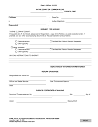 Form 10.01-D Petition for Domestic Violence Civil Protection Order - Ohio, Page 6