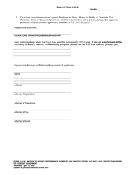 Form 10.01-K Motion to Modify or Terminate Domestic Violence or Dating Violence Civil Protection Order or Consent Agreement - Ohio, Page 2