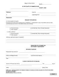 Form 10.01-K Motion to Modify or Terminate Domestic Violence or Dating Violence Civil Protection Order or Consent Agreement - Ohio, Page 3