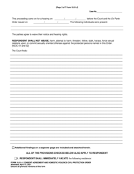 Form 10.01-J Consent Agreement and Domestic Violence Civil Protection Order - Ohio, Page 2