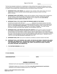 Form 10-G Post-conviction No Contact Order - Ohio, Page 2