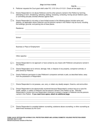 Form 10.05-B Petition for Juvenile Civil Protection Order and Juvenile Domestic Violence Protection Order - Ohio, Page 3