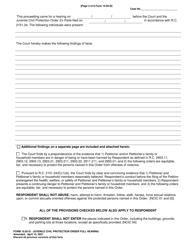 Form 10.05-D Juvenile Civil Protection Order Full Hearing - Ohio, Page 2