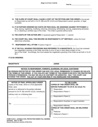 Form 10.05-D Juvenile Civil Protection Order Full Hearing - Ohio, Page 5