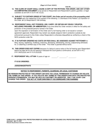 Form 10.05-C Juvenile Civil Protection Order or Juvenile Domestic Violence Civil Protection Order Ex Parte - Ohio, Page 4