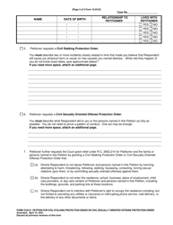 Form 10.03-D Petition for Civil Stalking Protection Order or Civil Sexually Oriented Offense Protection Order - Ohio, Page 2