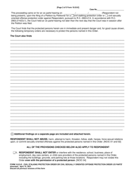 Form 10.03-E Civil Stalking Protection Order or Civil Sexually Oriented Offense Protection Order Ex Parte - Ohio, Page 2