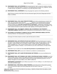 Form 10.03-E Civil Stalking Protection Order or Civil Sexually Oriented Offense Protection Order Ex Parte - Ohio, Page 3