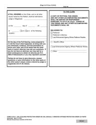 Form 10.03-E Civil Stalking Protection Order or Civil Sexually Oriented Offense Protection Order Ex Parte - Ohio, Page 5