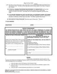 Form 10.03-F Civil Stalking Protection Order or Civil Sexually Oriented Offense Protection Order Full Hearing - Ohio, Page 5