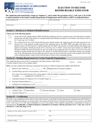 Form UCE-155 &quot;Election to Become Reimbursable Employer&quot; - South Carolina