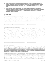 Change of Controlling Person for Appraisal Management Company - South Carolina, Page 2