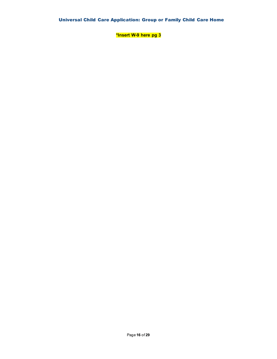 Universal Child Care Application: Group or Family Child Care Home - Rhode Island, Page 16