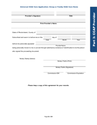 Universal Child Care Application: Group or Family Child Care Home - Rhode Island, Page 23