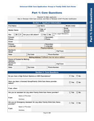 Universal Child Care Application: Group or Family Child Care Home - Rhode Island, Page 2