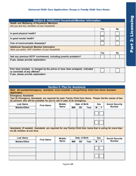Universal Child Care Application: Group or Family Child Care Home - Rhode Island, Page 6