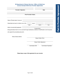 License Exempt Child Care Provider Application - Rhode Island, Page 11