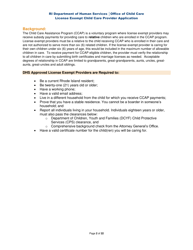 License Exempt Child Care Provider Application - Rhode Island, Page 2