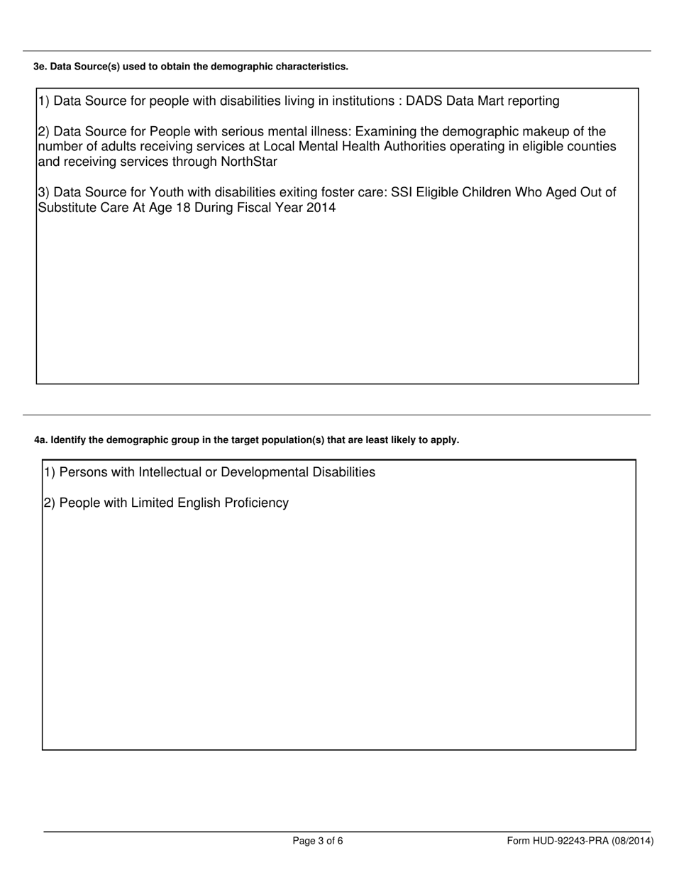 Form HUD-92243-PRA Affirmative Fair Housing Marketing Plan (Afhmp) - Multifamily Housing - Texas, Page 3