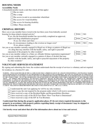 Section 811 Project Rental Assistance Program Application - Texas, Page 4