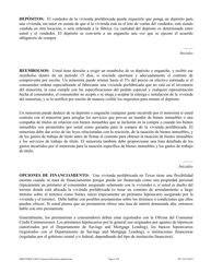 MHD Formulario 1040 Declaracion De Divulgaciones Para El Consumidor - Texas (Spanish), Page 2