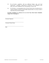 MHD Form 1077 Hud Required Installation Program Disclosure to Consumer - Texas, Page 2