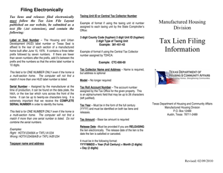 Instructions for MHD Form 1045 Notice of Tax Lien/Release - Texas, Page 2