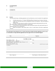 Form R-69 Application for a Dam Not Requiring Submission of Formal Plans Under Section 73-5a-202 - Utah, Page 2
