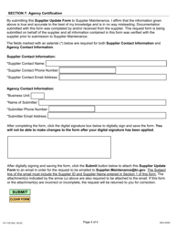 Form FA-1100 Supplier Maintenance Supplier Update Form - Tennessee, Page 4