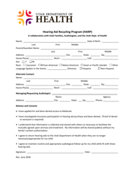 Document preview: Harp Child Application Form - Utah