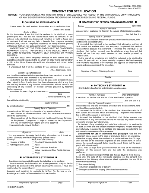 Form HHS-687  Printable Pdf
