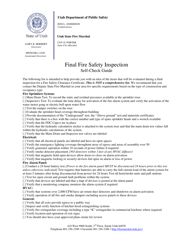 &quot;Final Fire Safety Inspection Self-check Guide&quot; - Utah