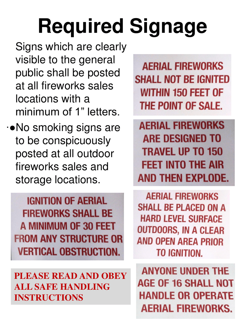 Firework Stands, Mercantile Sale of Fireworks Field Inspection Form - Utah, Page 12