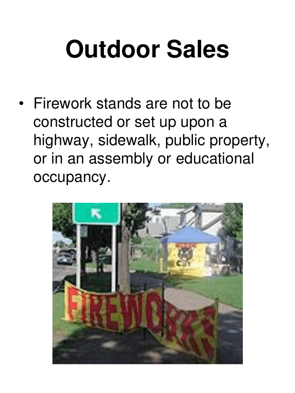 Firework Stands, Mercantile Sale of Fireworks Field Inspection Form - Utah, Page 17