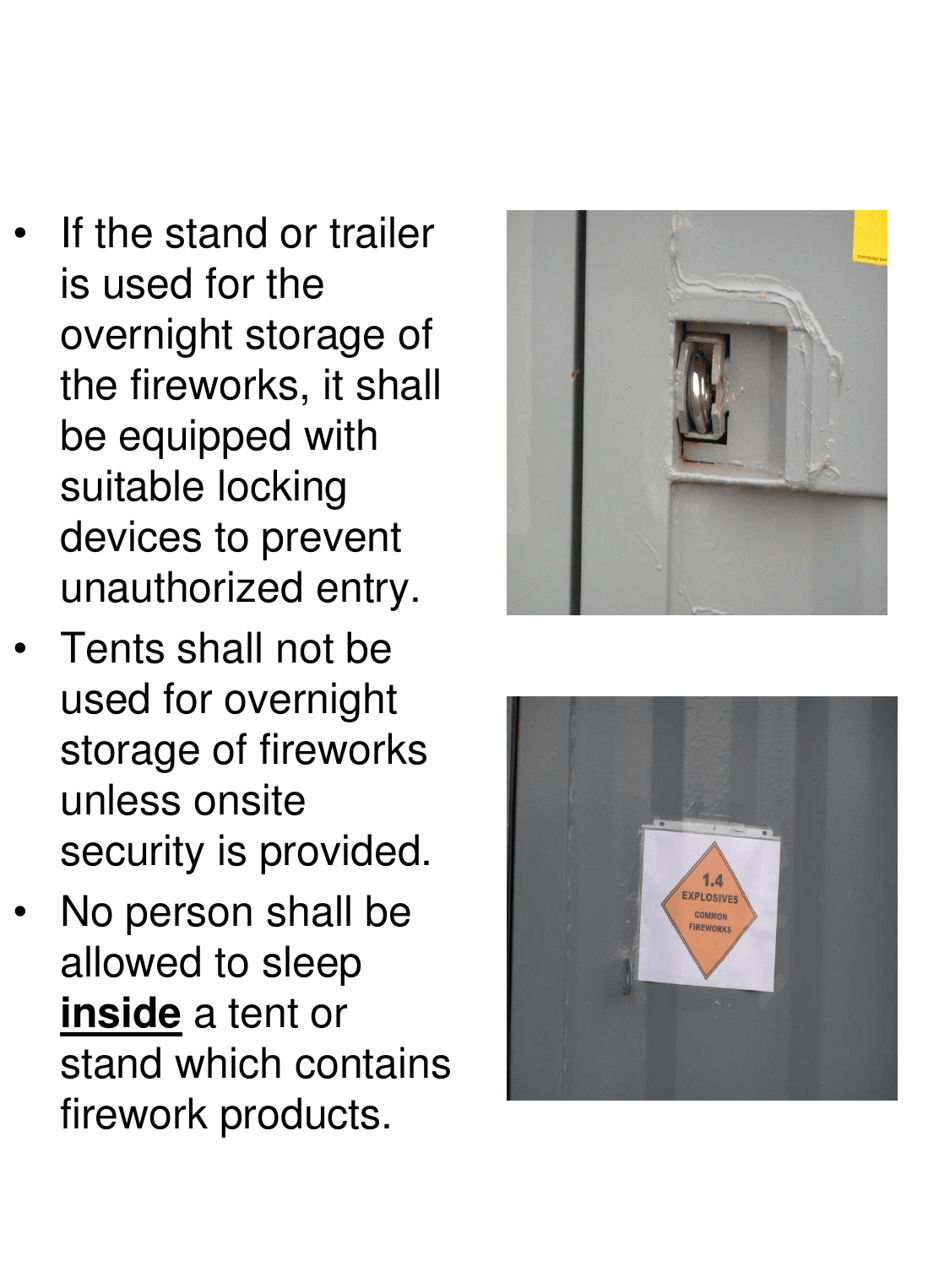 Firework Stands, Mercantile Sale of Fireworks Field Inspection Form - Utah, Page 27