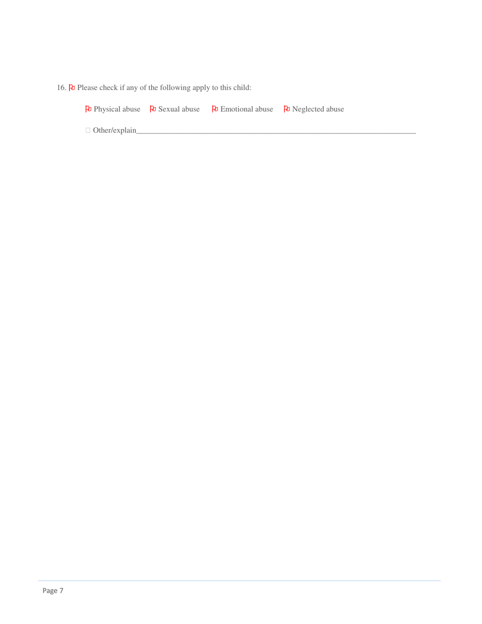 Parent / Caregiver Interview Form - Utah, Page 7