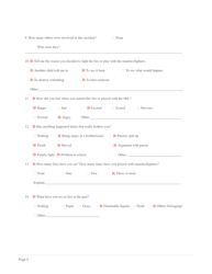 Youth Interview Form - Youth Firesetter Prevention Program - Utah, Page 4