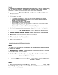 Instructions for Application and Agreement for Deposit of Public Funds - Ohio, Page 4