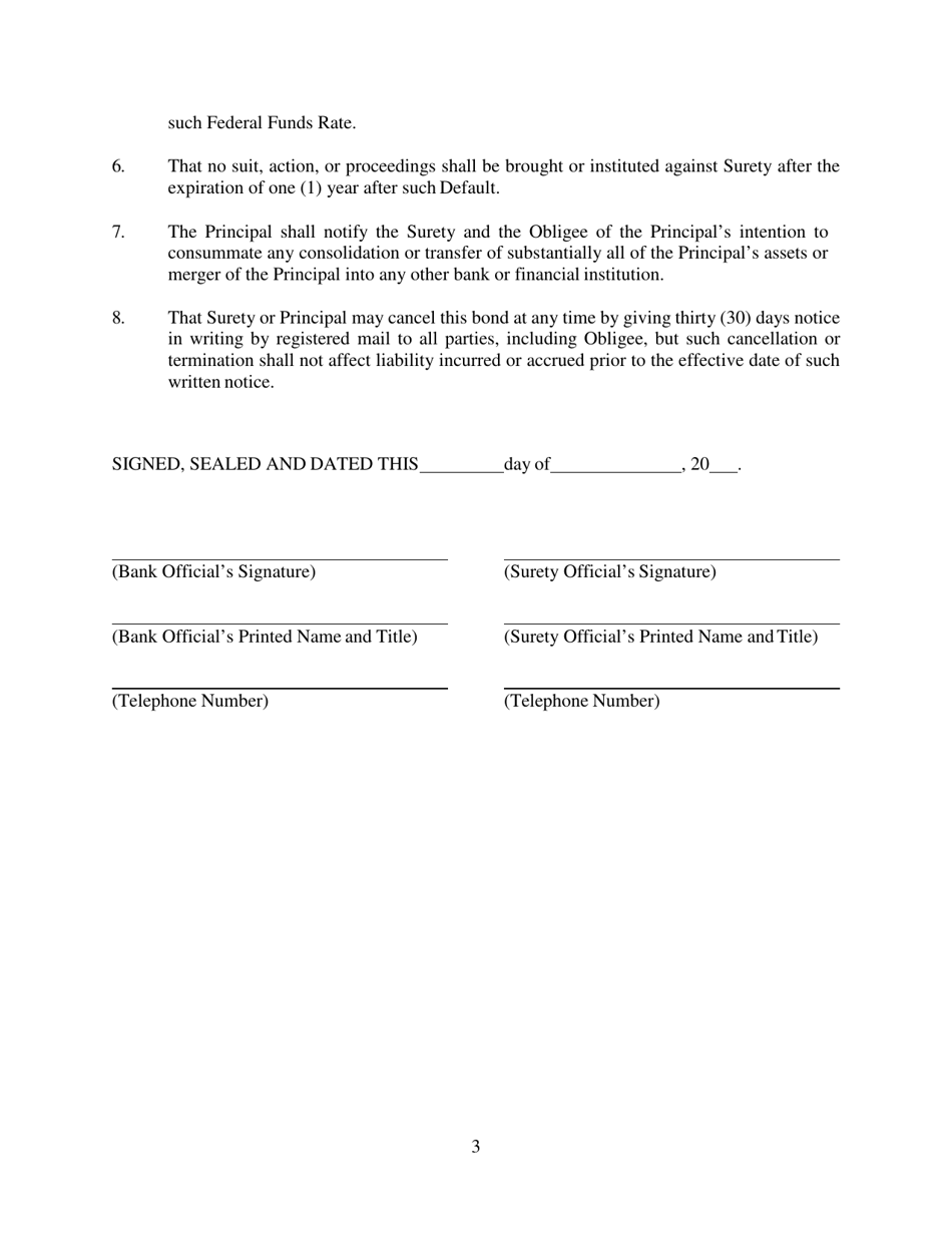 State of Ohio Depository Bond - Ohio, Page 3