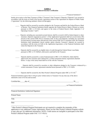 Application and Agreement for Deposit of Public Funds - Ohio, Page 8