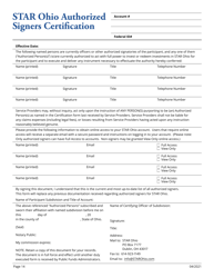 State Treasury Asset Reserve New Application Form - Ohio, Page 3