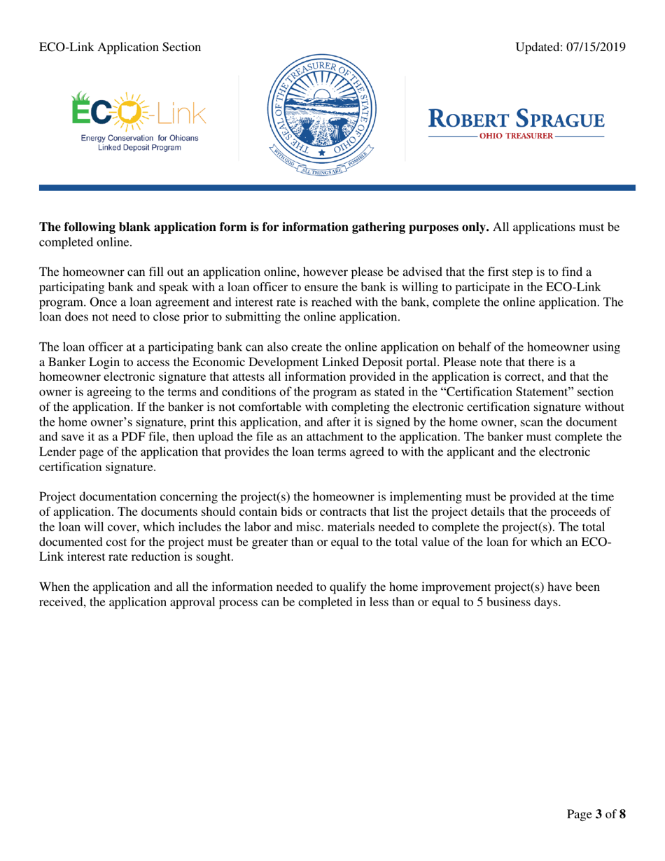 Eco-Link Application - Ohio, Page 3