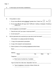 Patient Complaint Form - Board of Examiners in Optometry - South Dakota, Page 3