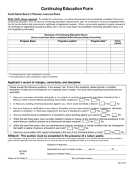 Application for Reinstatement as a Pharmacist in South Dakota - South Dakota, Page 2