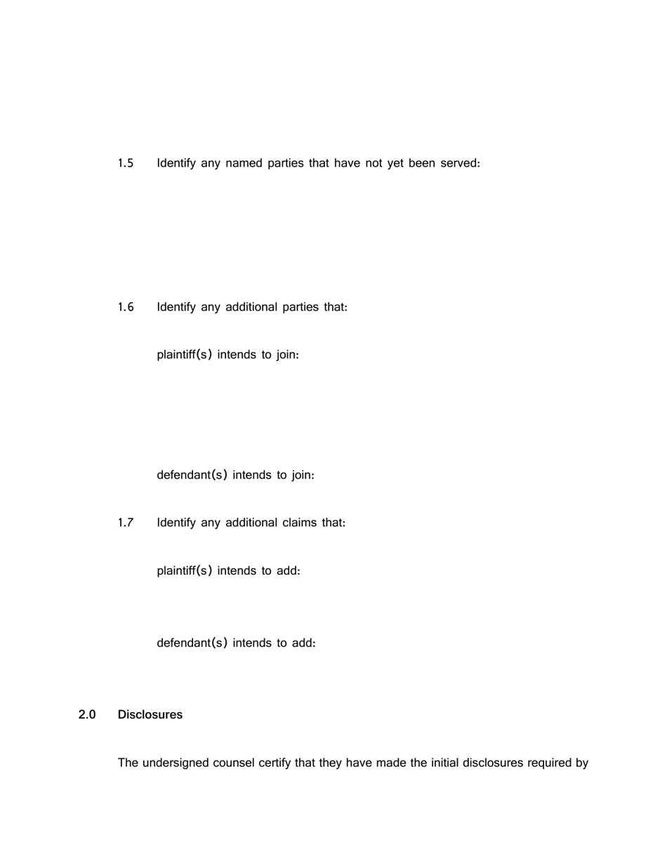 Joint Case Management Plan - Pennsylvania, Page 4